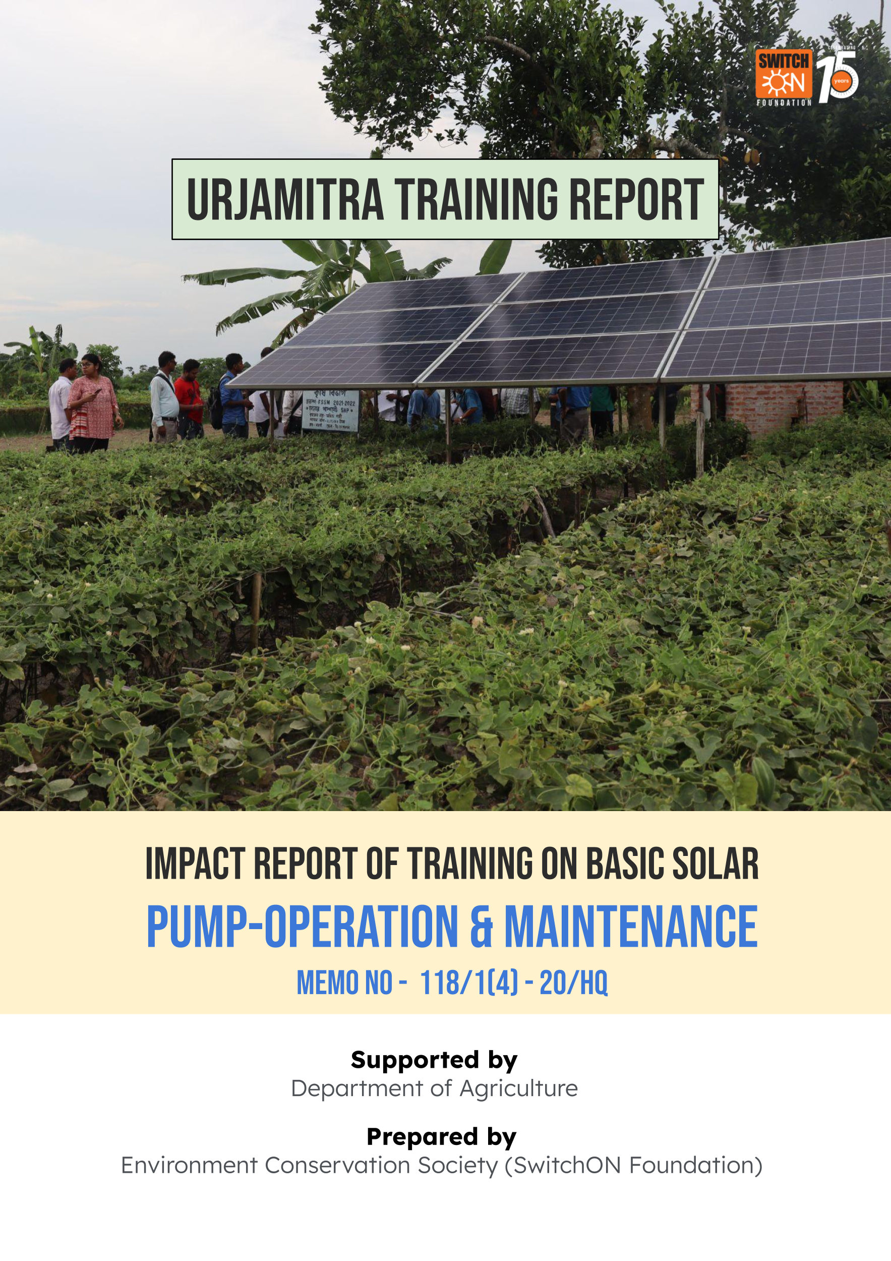 Impact Report of Urjamitra training on Basic Solar Pump