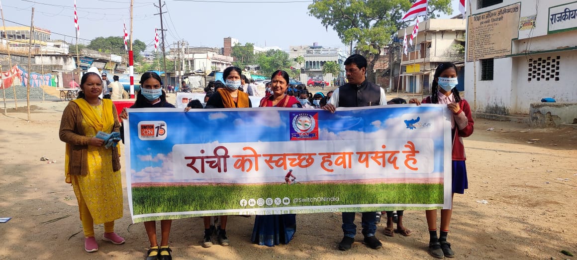 Children Walk for their Right to Breathe Clean Air Amid Child Rights Week in Ranchi