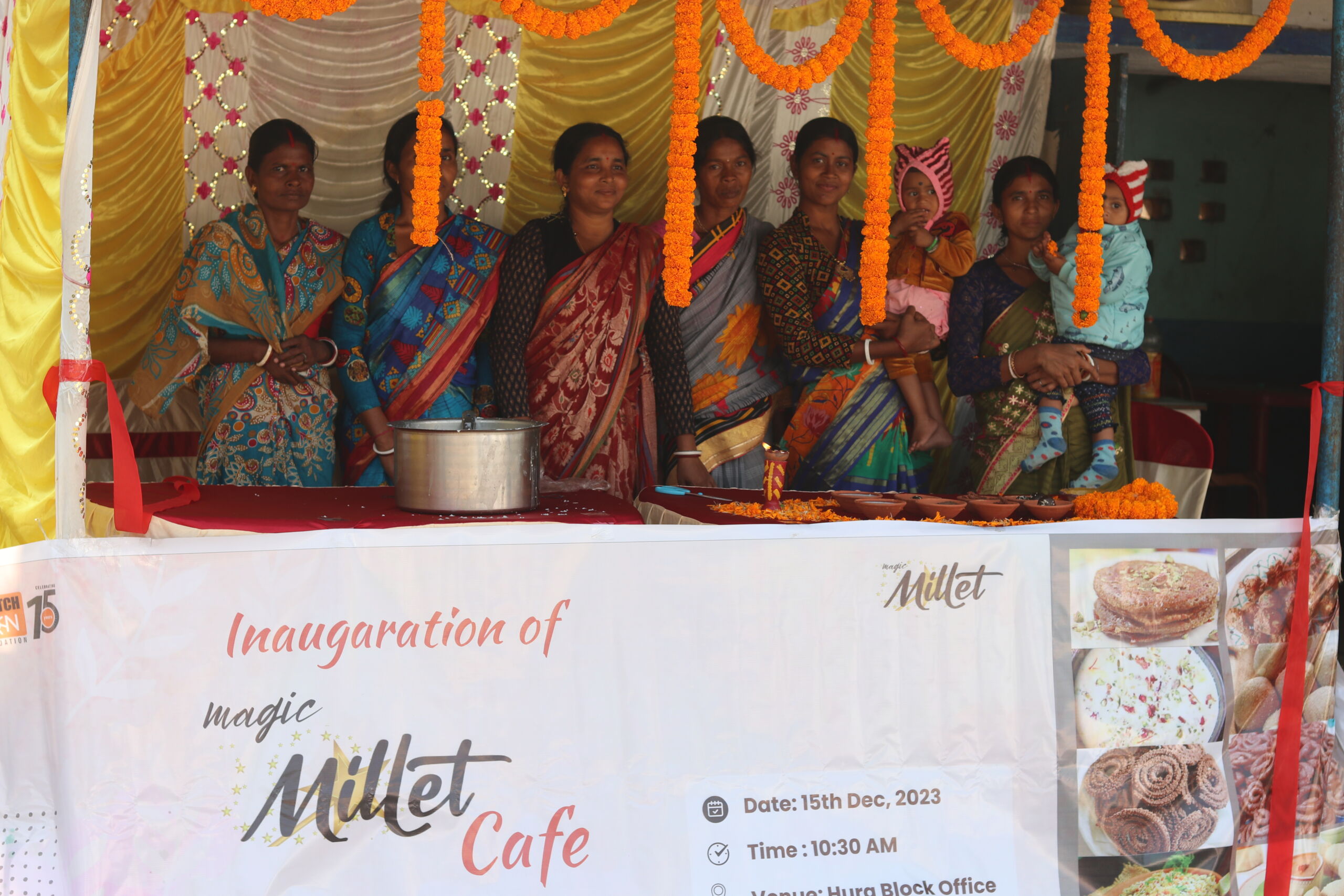 Inauguration of First Millet Cafe by SHG women in Hura, Purulia