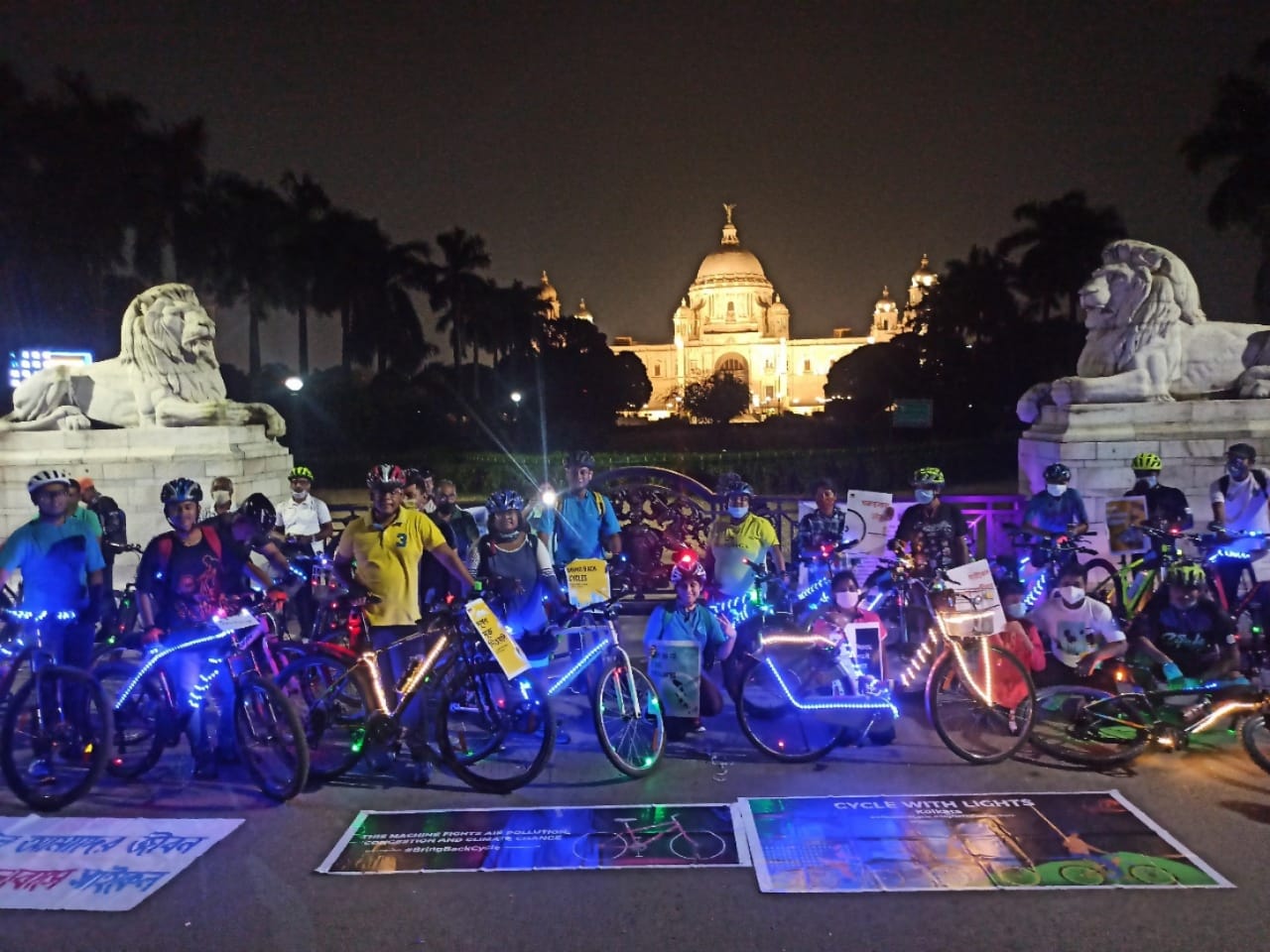 Cyclists across Bengal take the streets to #SayNoToFirecrackers